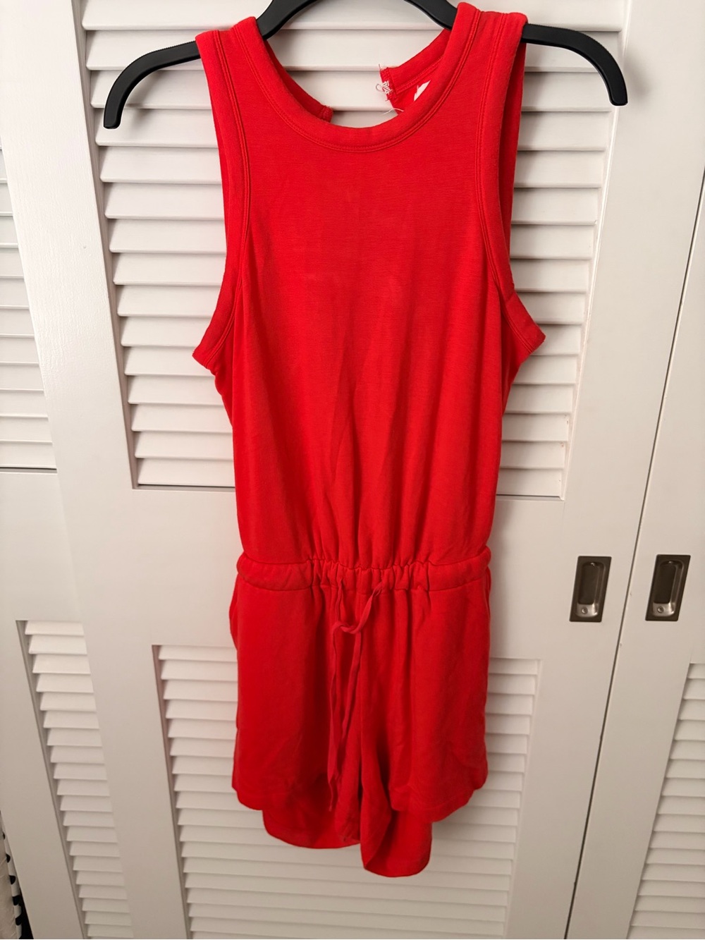 Lou & Grey Red Sleeveless Knit Romper
